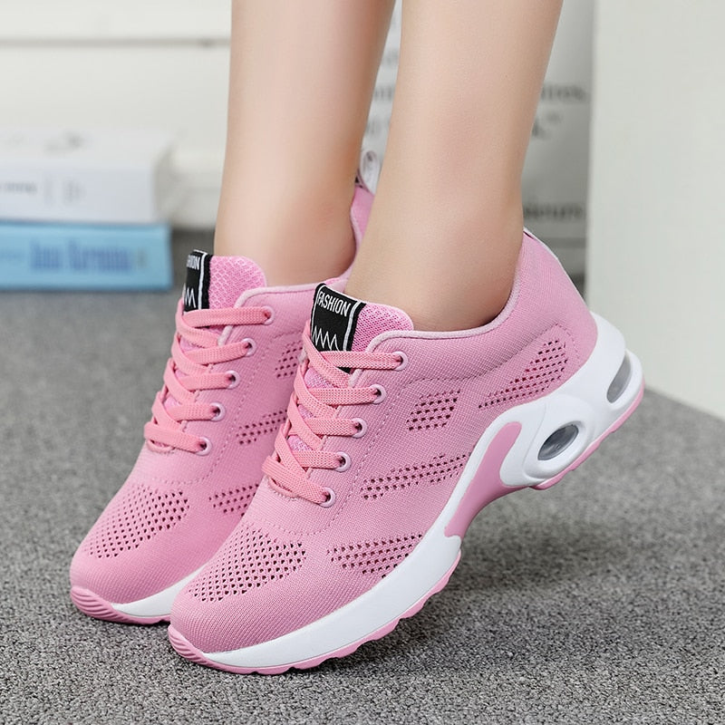Breathable Pink Running Sneakers