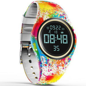Colorful Waterproof Pedometer Motion Detection Watch