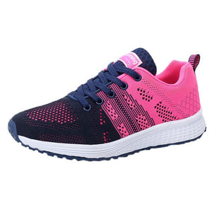 Breathable Pink & Navy Blue Sneakers