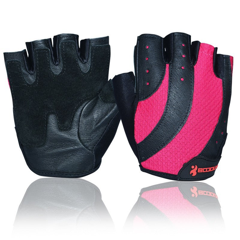Pink Half Finger Breathable Glove
