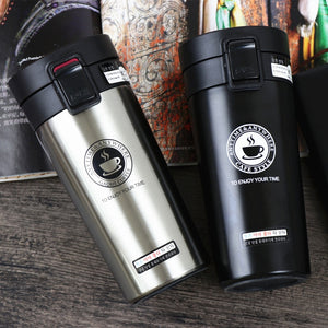 Black Double Wall Stainless Steel Tumbler Vacuum Thermos