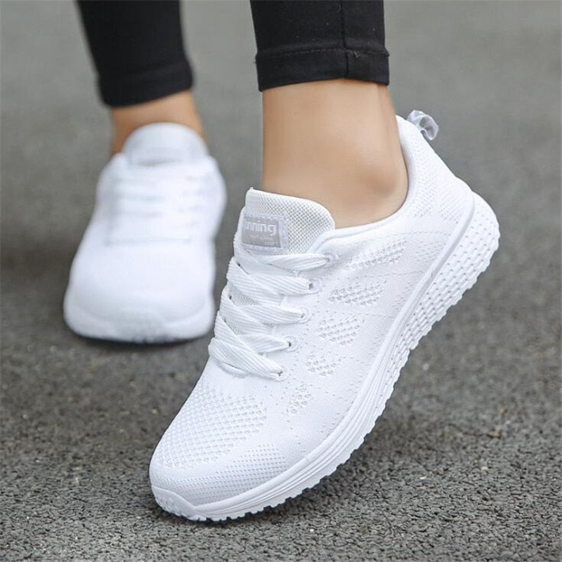 Casual Breathable White Sneakers