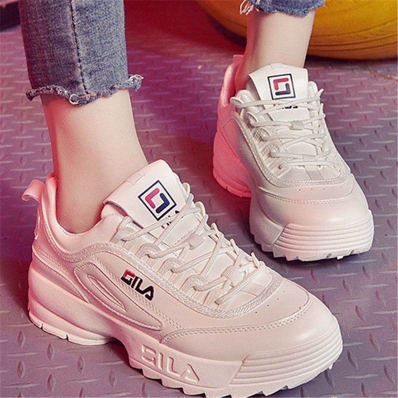 Breathable Lace-Up Flat Sneakers