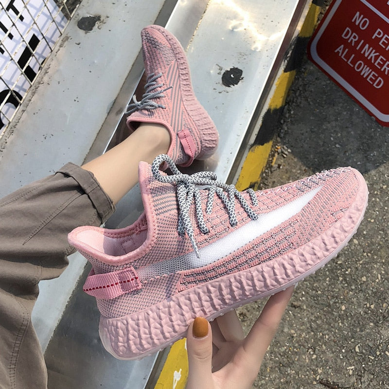Comfotable Pink Platform Sneakers