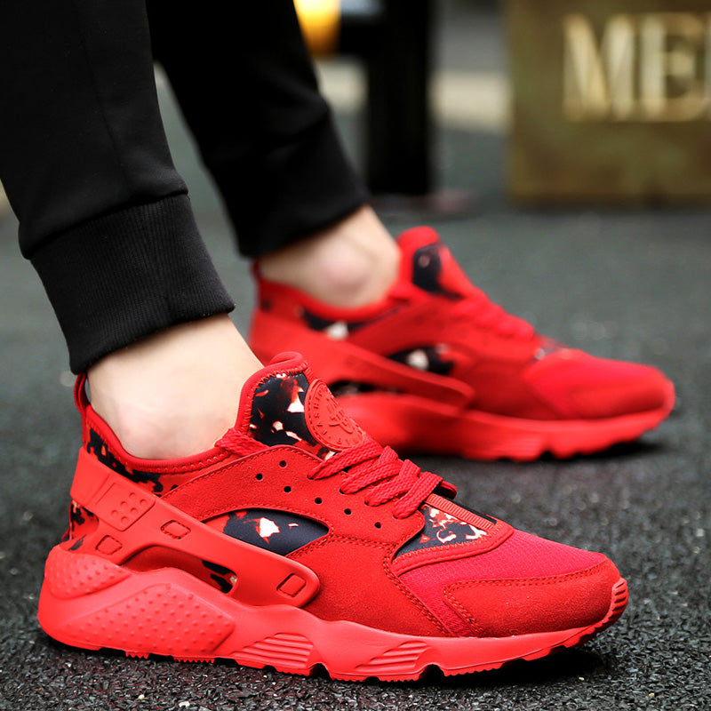 Breathable Red Running Sneakers