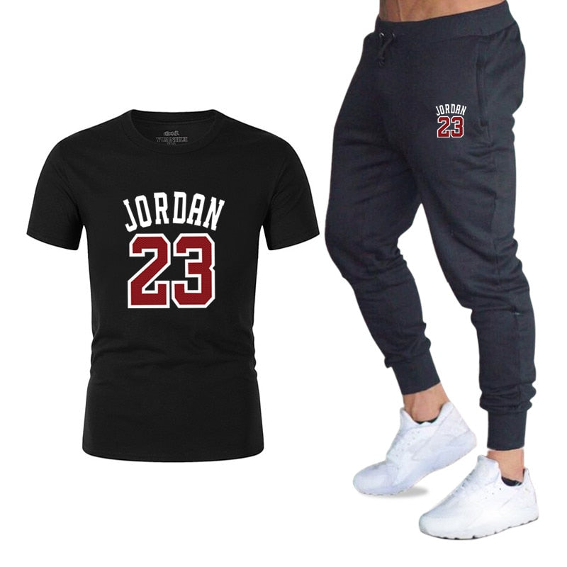 Black & Grey Printed ''Jordan 23'' Long Track Suit